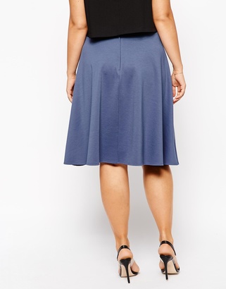 ASOS CURVE Exclusive Ponte Skirt With Pleat Detail