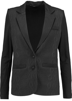 Tart Collections Paneled Jacquard And Stretch-Jersey Blazer