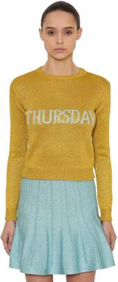 Alberta Ferretti Thursday Lurex Knit Sweater