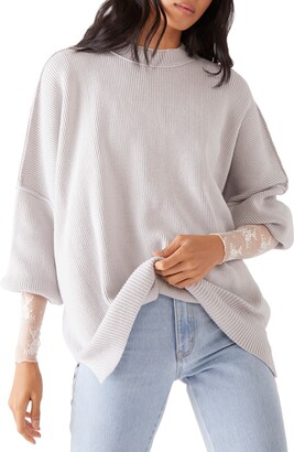 Details about   Free People OB579346 Dusk To Dawn Cap Sleeve Sweater Tunic in Ivory XS 
