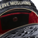 Thumbnail for your product : Love Moschino Black Shiny Quilted Faux Leather Backpack