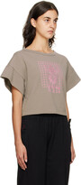 Thumbnail for your product : Bernhard Willhelm Taupe Embroidered Llama T-Shirt
