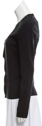 Balenciaga Silk Blended Lightweight Cardigan Black Silk Blended Lightweight Cardigan
