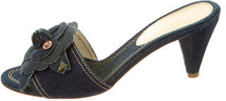 Chanel Denim Slide Sandals