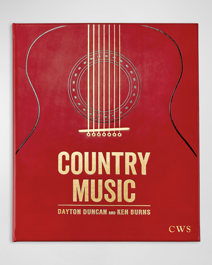 Graphic Image Country Music Leather Bound Book By Dayton Duncan and Ken Burns - Personalized
