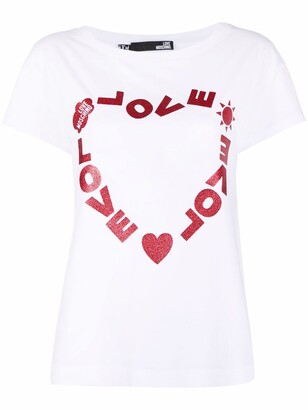 Love Moschino logo-print crew-neck T-shirt