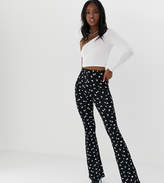 Thumbnail for your product : ASOS Tall DESIGN Tall flare leggings in ditsy print-Multi
