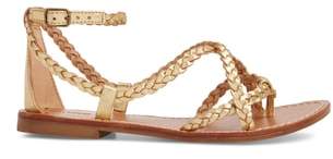 Soludos Amalfi Braided Metallic Sandal