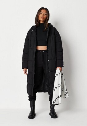 Missguided Black Vertical Seam Longline 