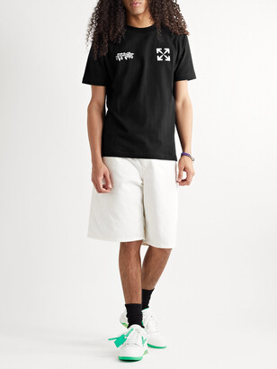 Off-White Slim-Fit Printed Cotton-Jersey T-Shirt - ShopStyle
