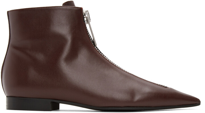 flat pointed ankle boots