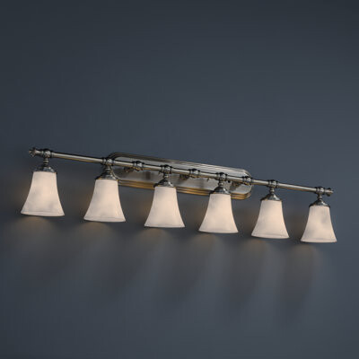 Justice Design Group Tradition Clouds 6 Light Bath Vanity Light