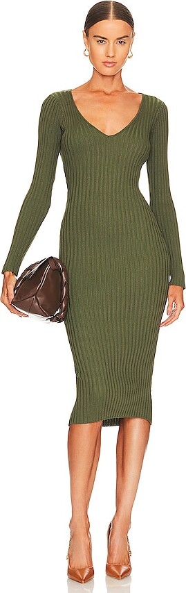 Olive Green Long Sleeve Dresses | ShopStyle