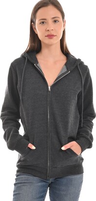 Esstive Women's Ultra Soft Fleece Oversized Comfortable Casual Three Color  Block Lightweight Active Full Zip Hoodie Jacket Sweatshirt - ShopStyle