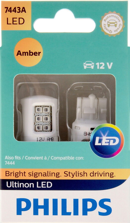Philips 7443ALED Ultinon Yellow LED Automotive Bulb fits Universal