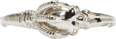 Thumbnail for your product : Alexander McQueen Silver Claw Skull Hinged Bracelet
