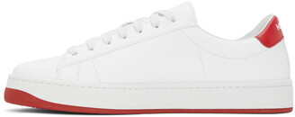 Kenzo White & Red Kourt K Logo Sneakers