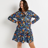 Thumbnail for your product : River Island Womens Plus Blue floral mini dress