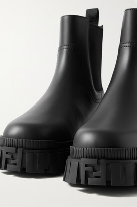 Fendi Force Leather Chelsea Boots - Black - ShopStyle