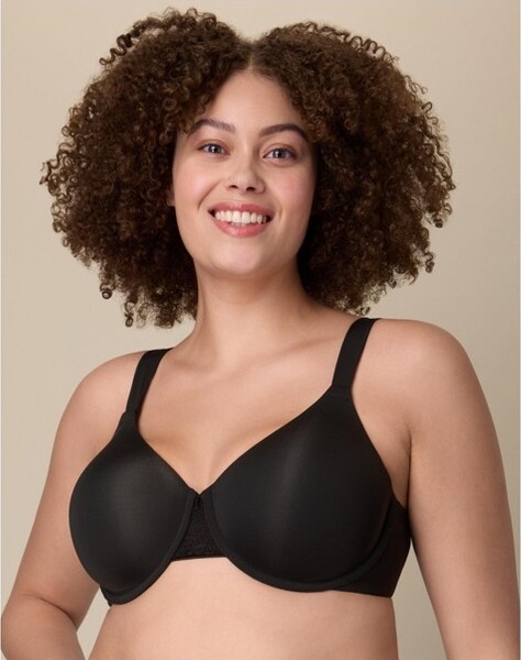 Playtex PlaytexFull-CoverageT-ShirtBra,Moisture-WickingNotenFloralBkPrint46DDWomen's