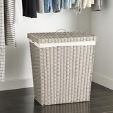 Thumbnail for your product : Container Store The Montauk Rectangular Hamper Light Grey