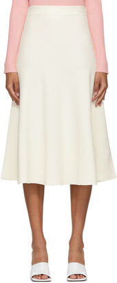 Valentino Off-White Crepe Couture Skirt