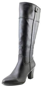Alfani Womens Carcha Leather Round Toe Mid-calf Fashion Boots.