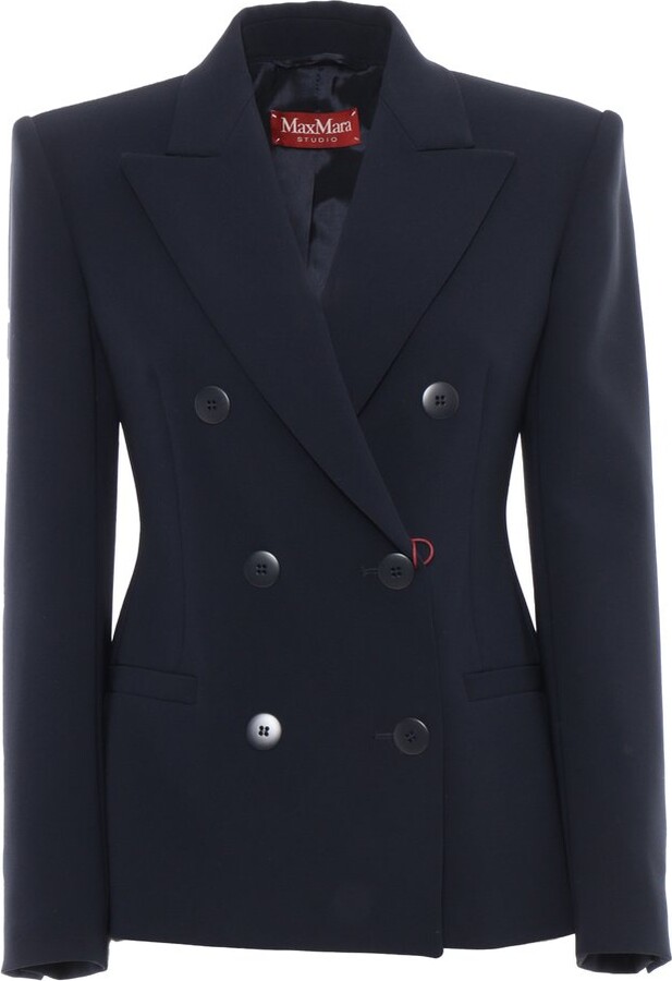 Studio Max Mara Double-Breasted Long-Sleeved Blazer