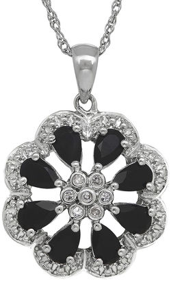 FINE JEWELRY Onyx and Diamond-Accent Sterling Silver Pendant