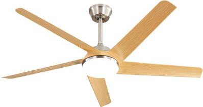 Ivy Bronx Blade Span 52 In. LED Indoor/Outdoor Brown Ceiling Fan With Light Kit And Remote Control