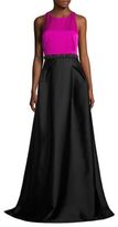 Thumbnail for your product : ML Monique Lhuillier ML T-Back Beaded Waist Gown
