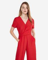 Thumbnail for your product : Express Twist Front V-Neck Jumpsuit