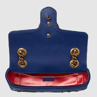 Gucci GG Marmont embroidered velvet mini bag