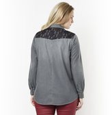 Thumbnail for your product : Taillissime Denim Shirt with Lace Inset