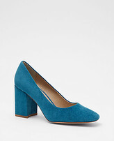 Thumbnail for your product : Ann Taylor Block Heel Suede Pumps
