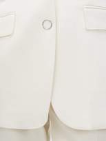 Thumbnail for your product : Burberry Single-breasted Satin-lapel Wool Jacket - Womens - White