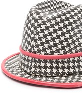 Thumbnail for your product : Christian Dior Pre-Owned Houndstooth Print Fedora Hat