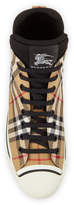 Thumbnail for your product : Burberry Kilbourne Check High-Top Sneakers