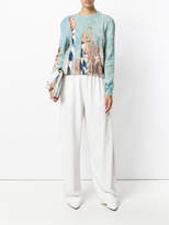 Thumbnail for your product : Alberta Ferretti patterned crew neck sweater