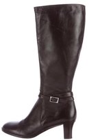 Thumbnail for your product : Taryn Rose Leather Round-Toe Knee-High Boots