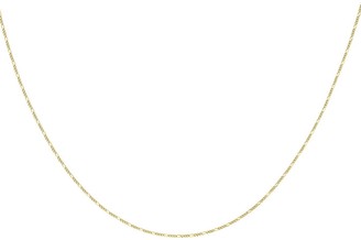 Love GOLD 9ct Gold Diamond Cut Figaro Chain Necklace