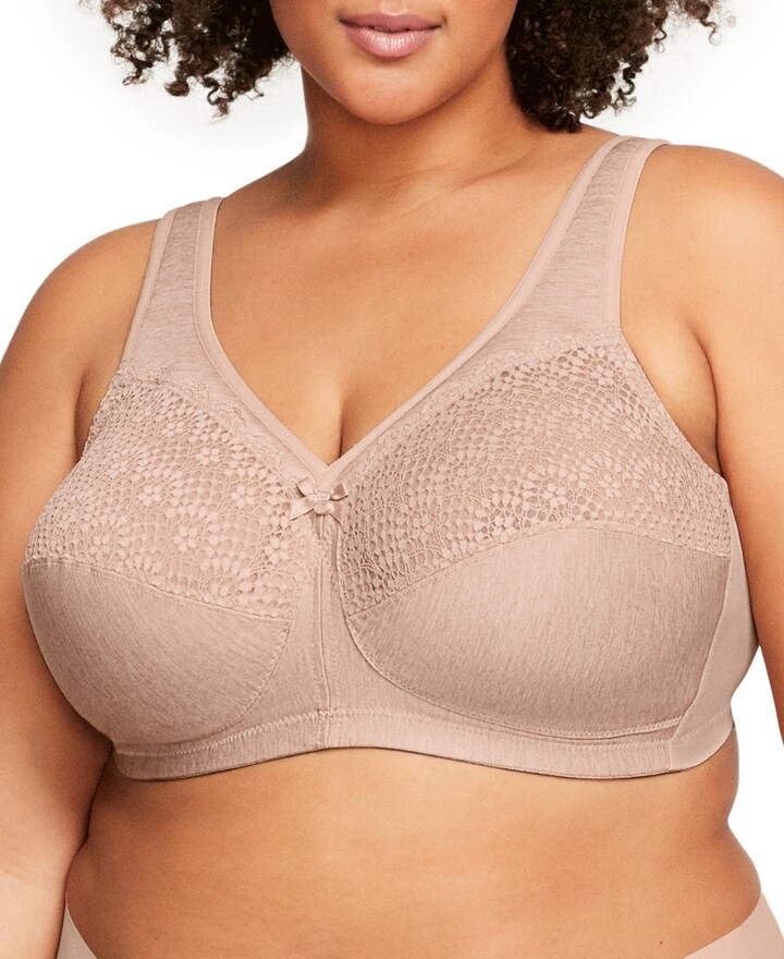 FULLY® Side Shaping Wirefree Bra with Floral Lace - Style 5100548 