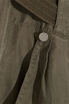 Thumbnail for your product : Rag & Bone Bailee Wrap-effect Twill-paneled Washed-silk Dress