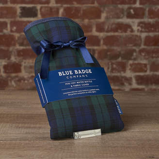 Blue Badge Co Mini Hot Water Bottle And Cover In Blackwatch Tartan