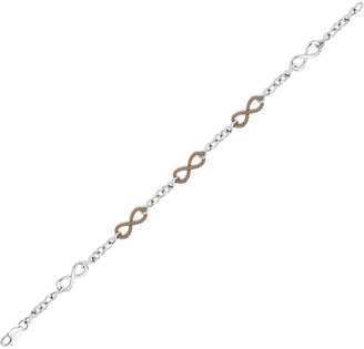 KATARINA Diamond Infinity Link Bracelet in Sterling Silver (1/4 cttw)