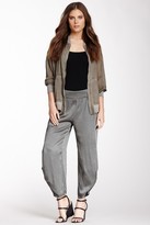 Thumbnail for your product : Barbara Lesser Cropped Satin Ankle Pleated Pant