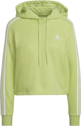 adidas Essentials 3-Stripes Women's Cropped Hoodie - ShopStyle Activewear  Tops