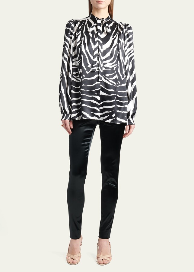 Zebra Print Long Sleeve Shirt | ShopStyle