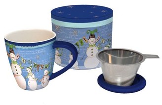 Perfect Timing Lang Glowing Snowman Tea Infuser Mug