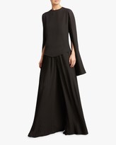Thumbnail for your product : Semsem Pleated Crêpe Wide-Leg Pants